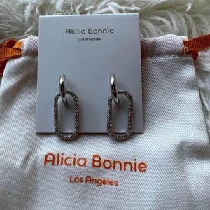 Authentic Alicia Bonnie Eva Silver Dangle Earrings